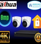 CCTV Dahua 6MP 2 Camera Kit Installed