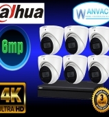 CCTV Dahua 6MP 6 Camera Kit Installed