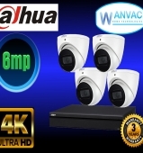 CCTV Dahua 6MP 4 Camera Kit Installed